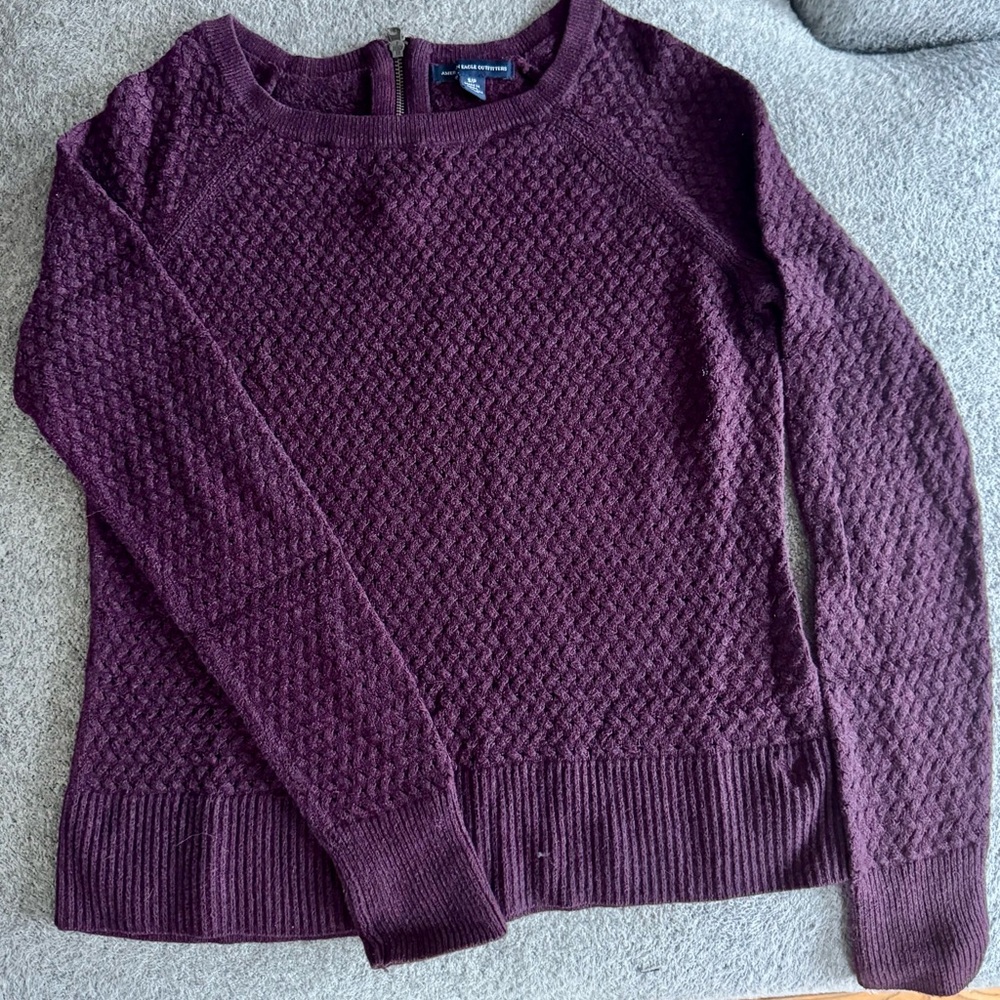 American Eagle Outfitters Plum Knit Sweater